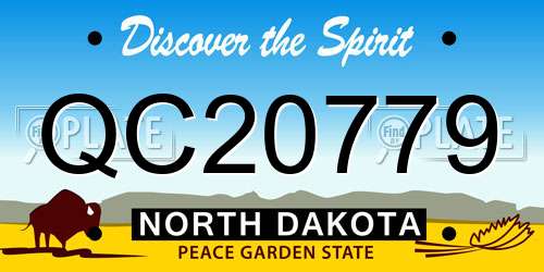 QC20779 North Dakota License Plate