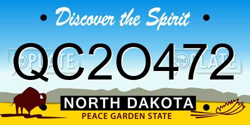 QC2O472 North Dakota License Plate