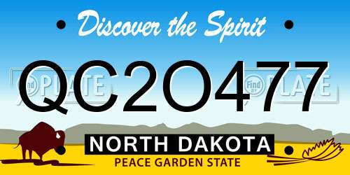 QC2O477 North Dakota License Plate