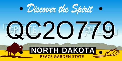 QC2O779 North Dakota License Plate