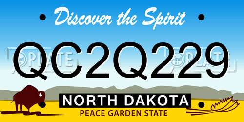 QC2Q229 North Dakota License Plate