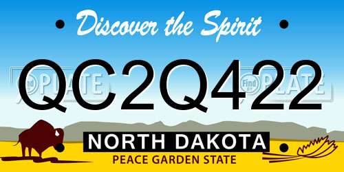 QC2Q422 North Dakota License Plate