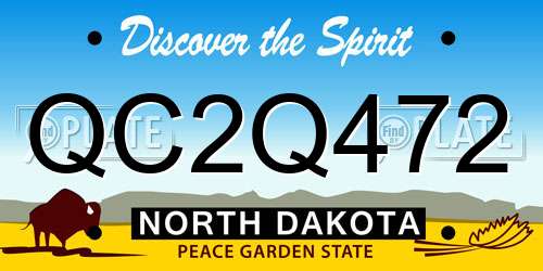 QC2Q472 North Dakota License Plate