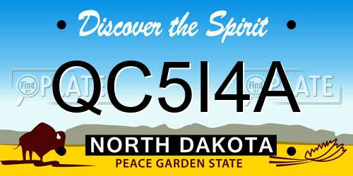 QC5I4A North Dakota License Plate