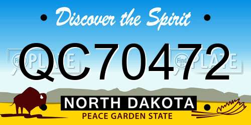 QC70472 North Dakota License Plate