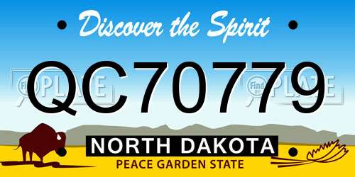 QC70779 North Dakota License Plate