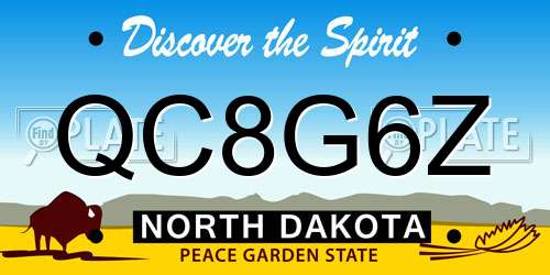 QC8G6Z North Dakota License Plate