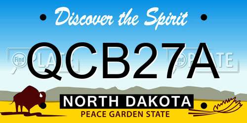 QCB27A North Dakota License Plate