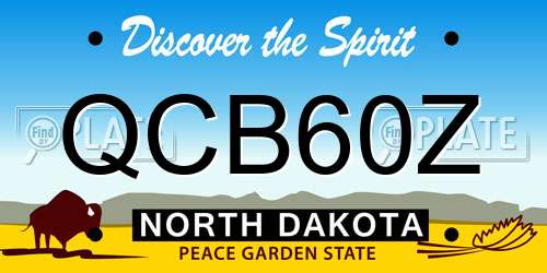 QCB60Z North Dakota License Plate