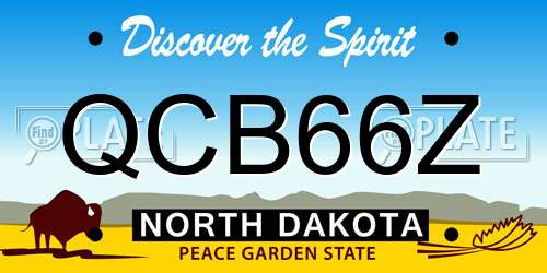 QCB66Z North Dakota License Plate