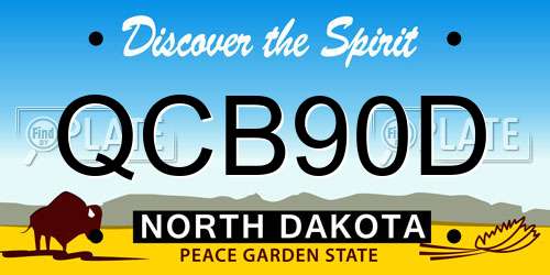 QCB90D North Dakota License Plate