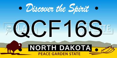 QCF16S North Dakota License Plate