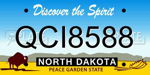 QCI8588 North Dakota License Plate