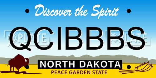QCIBBBS North Dakota License Plate