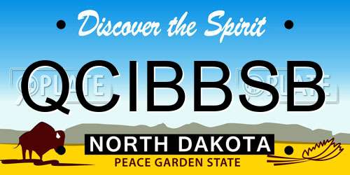 QCIBBSB North Dakota License Plate