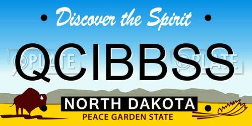 QCIBBSS North Dakota License Plate