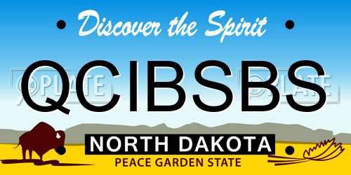 QCIBSBS North Dakota License Plate
