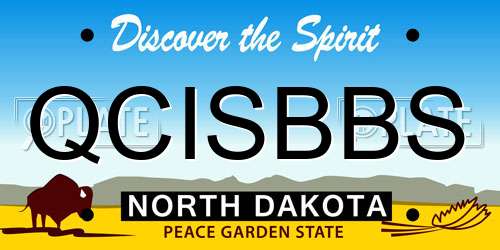 QCISBBS North Dakota License Plate