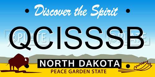 QCISSSB North Dakota License Plate