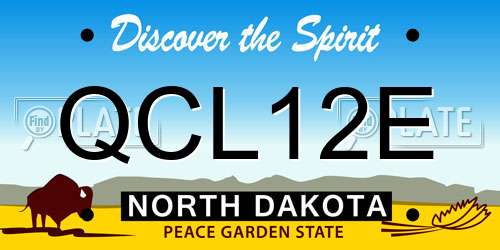 QCL12E North Dakota License Plate