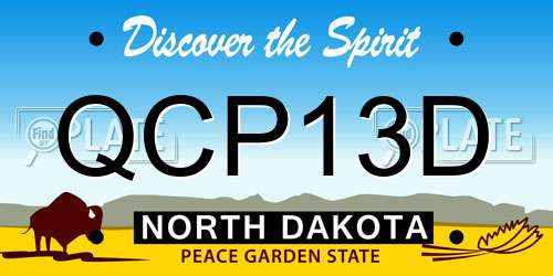 QCP13D North Dakota License Plate