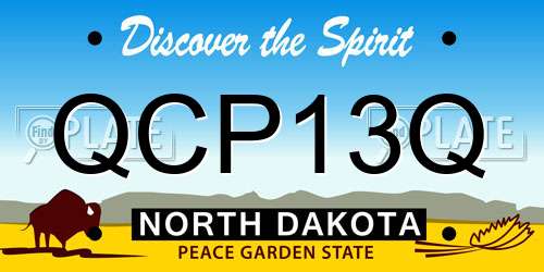QCP13Q North Dakota License Plate