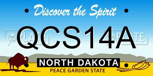 QCS14A North Dakota License Plate