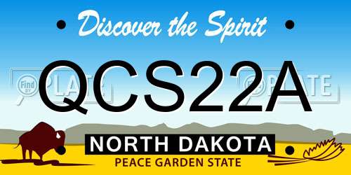 QCS22A North Dakota License Plate