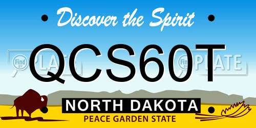 QCS60T North Dakota License Plate