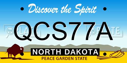 QCS77A North Dakota License Plate