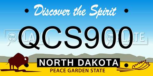 QCS900 North Dakota License Plate
