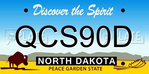 QCS90D North Dakota License Plate