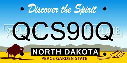 QCS90Q North Dakota License Plate