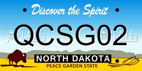 QCSG02 North Dakota License Plate