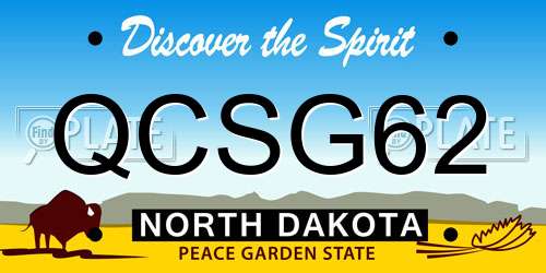 QCSG62 North Dakota License Plate