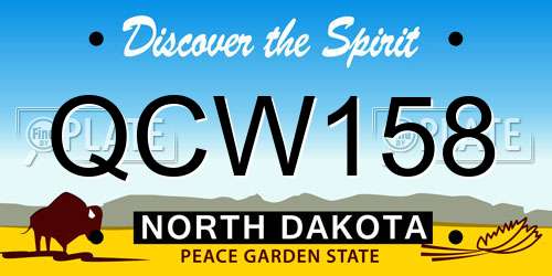 QCW158 North Dakota License Plate