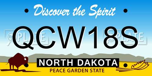 QCW18S North Dakota License Plate