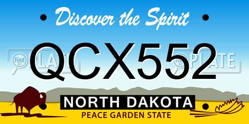 QCX552 North Dakota License Plate