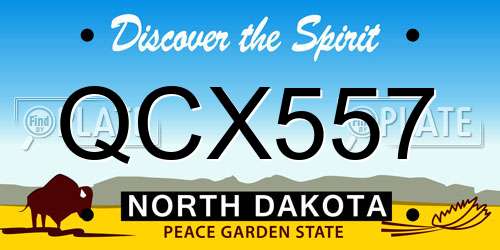 QCX557 North Dakota License Plate