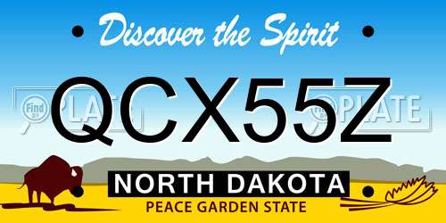 QCX55Z North Dakota License Plate