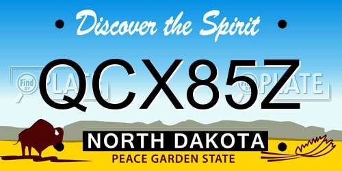 QCX85Z North Dakota License Plate