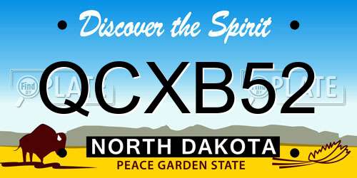 QCXB52 North Dakota License Plate