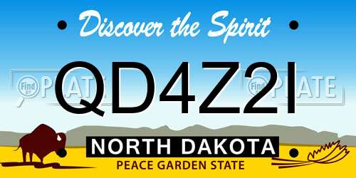 QD4Z2I North Dakota License Plate