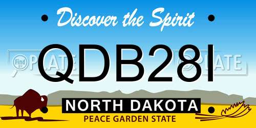 QDB28I North Dakota License Plate