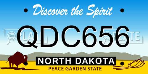 QDC656 North Dakota License Plate