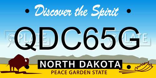 QDC65G North Dakota License Plate