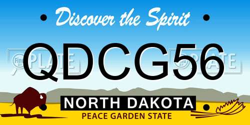 QDCG56 North Dakota License Plate