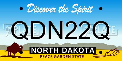 QDN22Q North Dakota License Plate