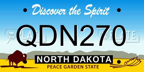QDN270 North Dakota License Plate