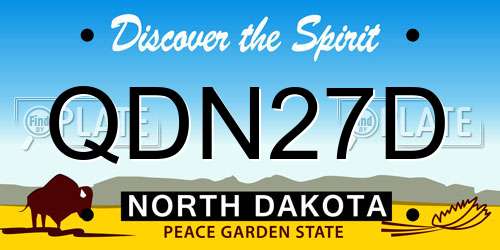 QDN27D North Dakota License Plate